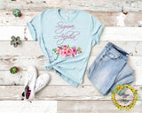 Sigma Alpha Pink Floral T-Shirt Comfort Colors