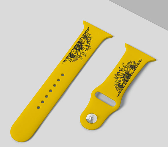 Sunflower silicon watchband