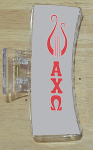 Alpha Chi Omega Hair Claw Clip 5"