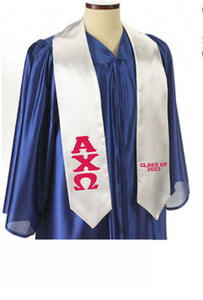 72 inch Alpha Chi Omega Graduation Stole