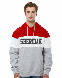 Sheridan Striped Red & Gray Hoodie