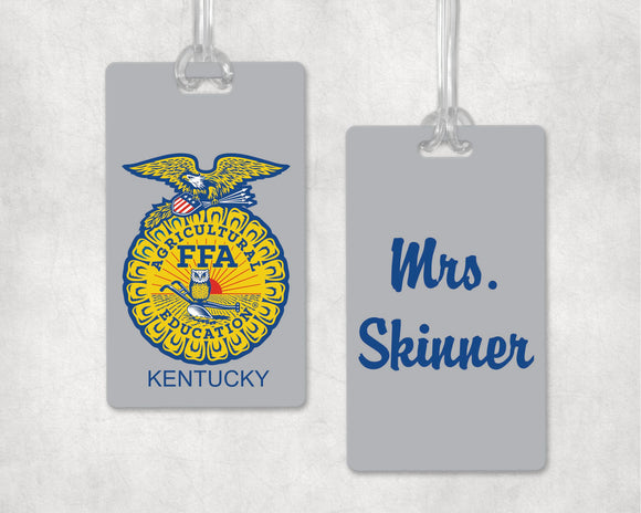 FFA Luggage Tag Personalized - Kentucky