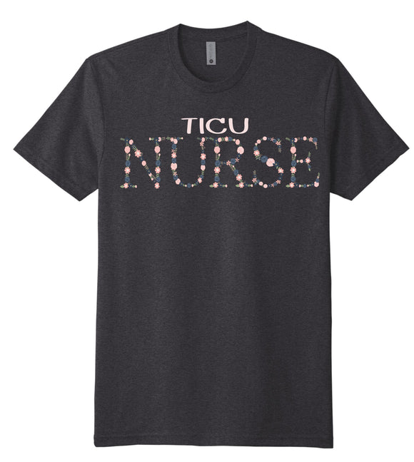 Floral Trauma Nurse T-Shirt