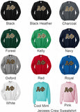 Alpha Phi Crew Neck Black Animal Print