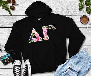 Delta Gamma Twill Black Hoodie