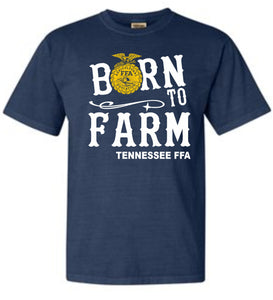 FFA Born to Farm Shirt with White letters - Tennessee