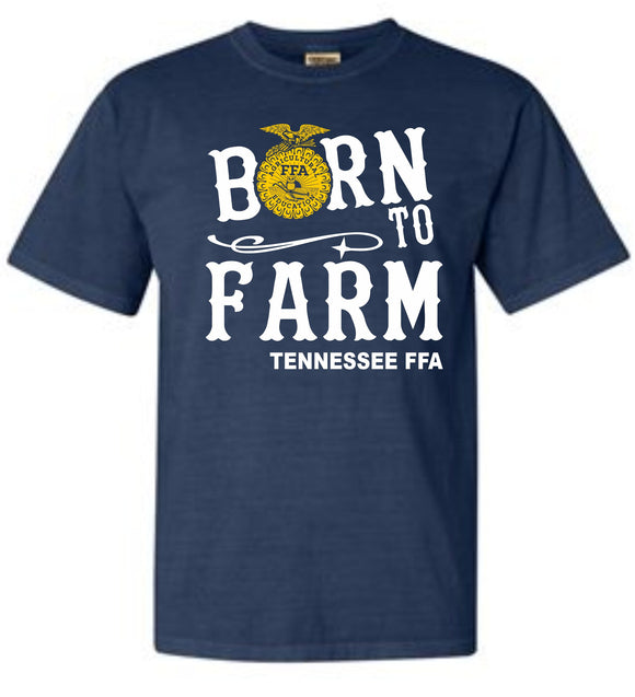 FFA Born to Farm Shirt with White letters - Tennessee