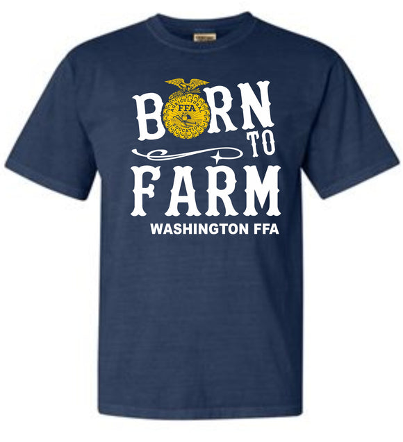 FFA Born to Farm Shirt with White letters - Washington