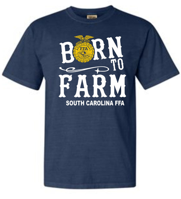 FFA Born to Farm Shirt with White letters - South Carolina