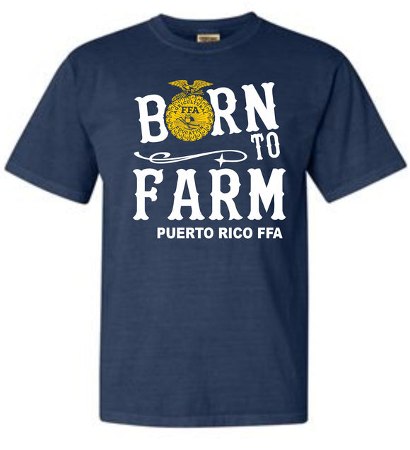 FFA Born to Farm Shirt with White letters - Puerto Rico