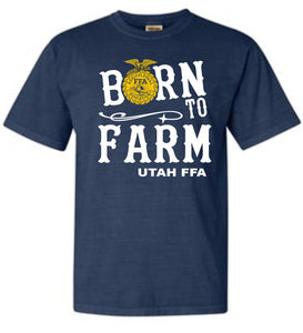 FFA Born to Farm Shirt with White letters - Utah