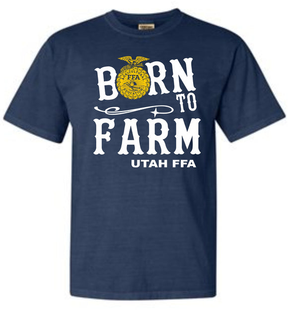 FFA Born to Farm Shirt with White letters - Utah