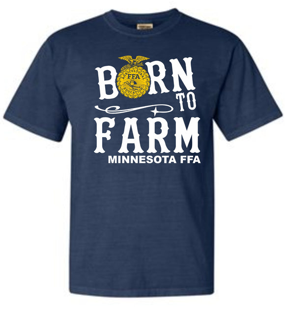 FFA Born to Farm Shirt with White letters - Minnesota