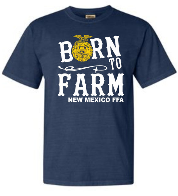 FFA Born to Farm Shirt with White letters - New Mexico