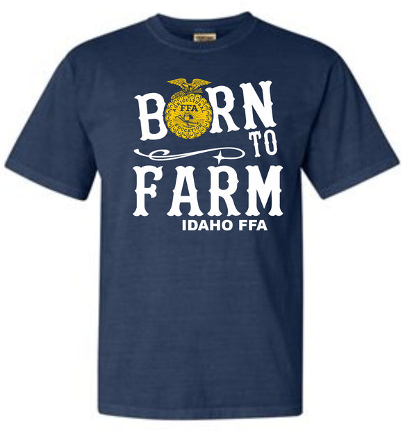 FFA Born to Farm Shirt with White letters - Idaho