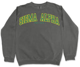 Sigma Alpha Printed Comfort Color Crew