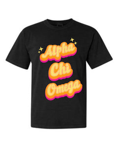 Alpha Chi Omega Retro Shirt Comfort Colors