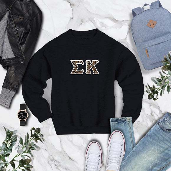 Sigma Kappa Animal Print Crew Neck