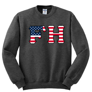 FarmHouse Flag  Crew Sweatshirt