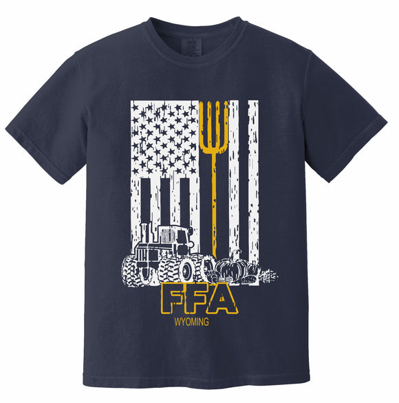 FFA Tractor Shirt with Flag - Wyoming
