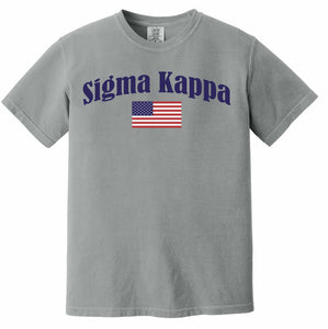 Sigma Kappa Comfort Colors Flag T-Shirt