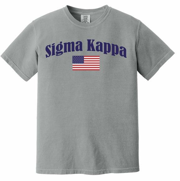 Sigma Kappa Comfort Colors Flag T-Shirt