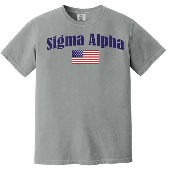 Sigma Alpha Comfort Colors Flag T-Shirt
