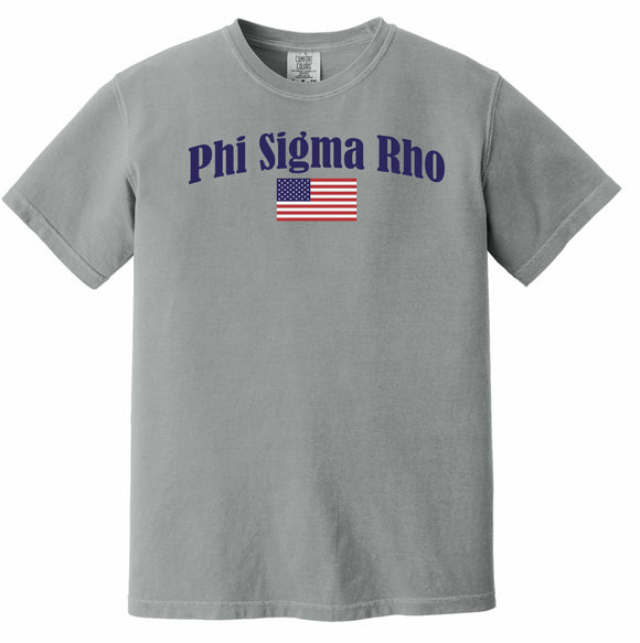 Phi Sigma Rho Comfort Colors Flag T-Shirt