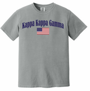 Kappa Kappa Gamma Comfort Colors Flag T-Shirt