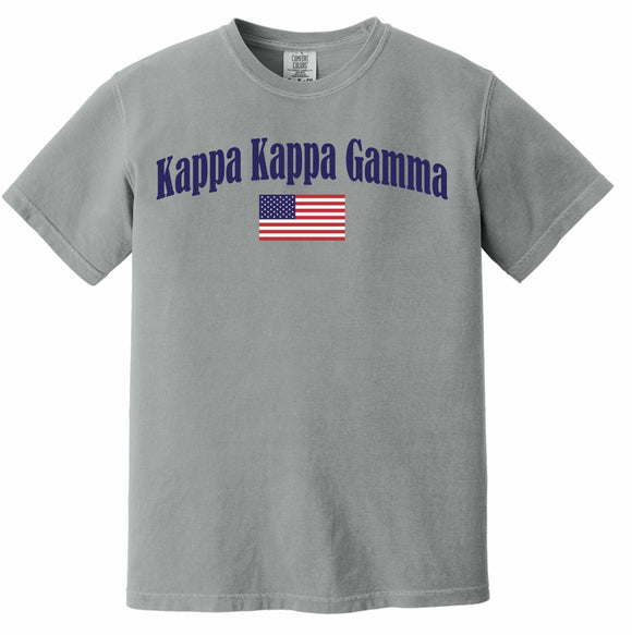 Kappa Kappa Gamma Comfort Colors Flag T-Shirt