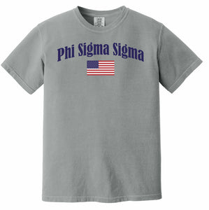 Phi Sigma Sigma Comfort Colors Flag T-Shirt