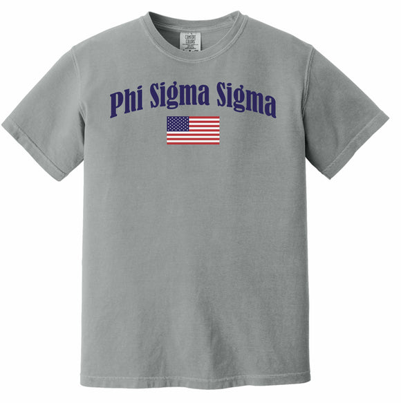 Phi Sigma Sigma Comfort Colors Flag T-Shirt