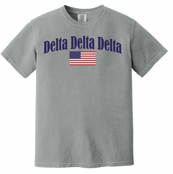 Delta Delta Delta  Comfort Colors Flag T-Shirt