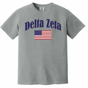 Delta Zeta Comfort Colors Flag T-Shirt