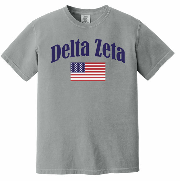 Delta Zeta Comfort Colors Flag T-Shirt