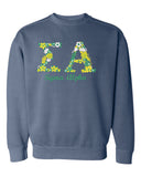Sigma Alpha Comfort Colors Garment Dyed Crewneck floral embroidered letters