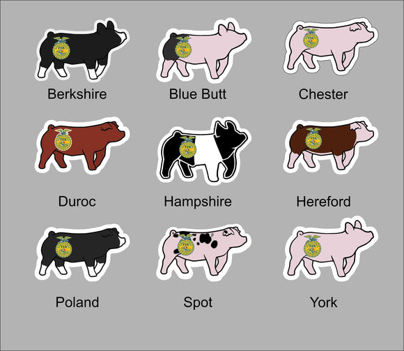 FFA Pig Sticker