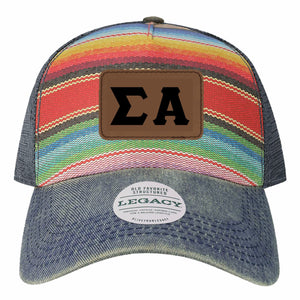 Sigma Alpha Ponch hat with leather patch