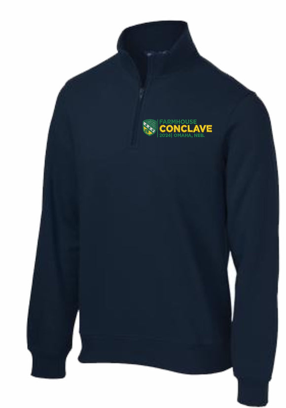 Farmhouse Embroidered  Conclave Quarter Zip Pullover