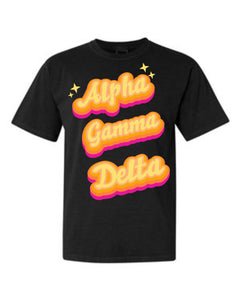 Alpha Gamma Delta Retro T-shirt Comfort Colors