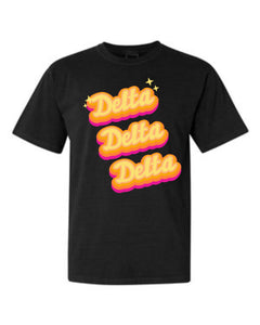 Delta Delta Delta Comfort Colors Retro Shirt