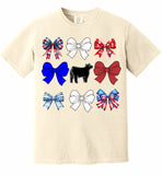 Patriotic Steer Bow Shirt