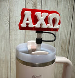 Alpha Chi Omega Straw Topper