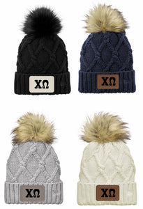 Chi Omega Leather Patch Toboggan