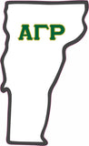 Alpha Gamma Rho State Sticker Large