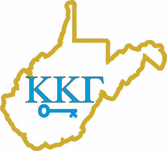 Kappa Kappa Gamma  State Sticker