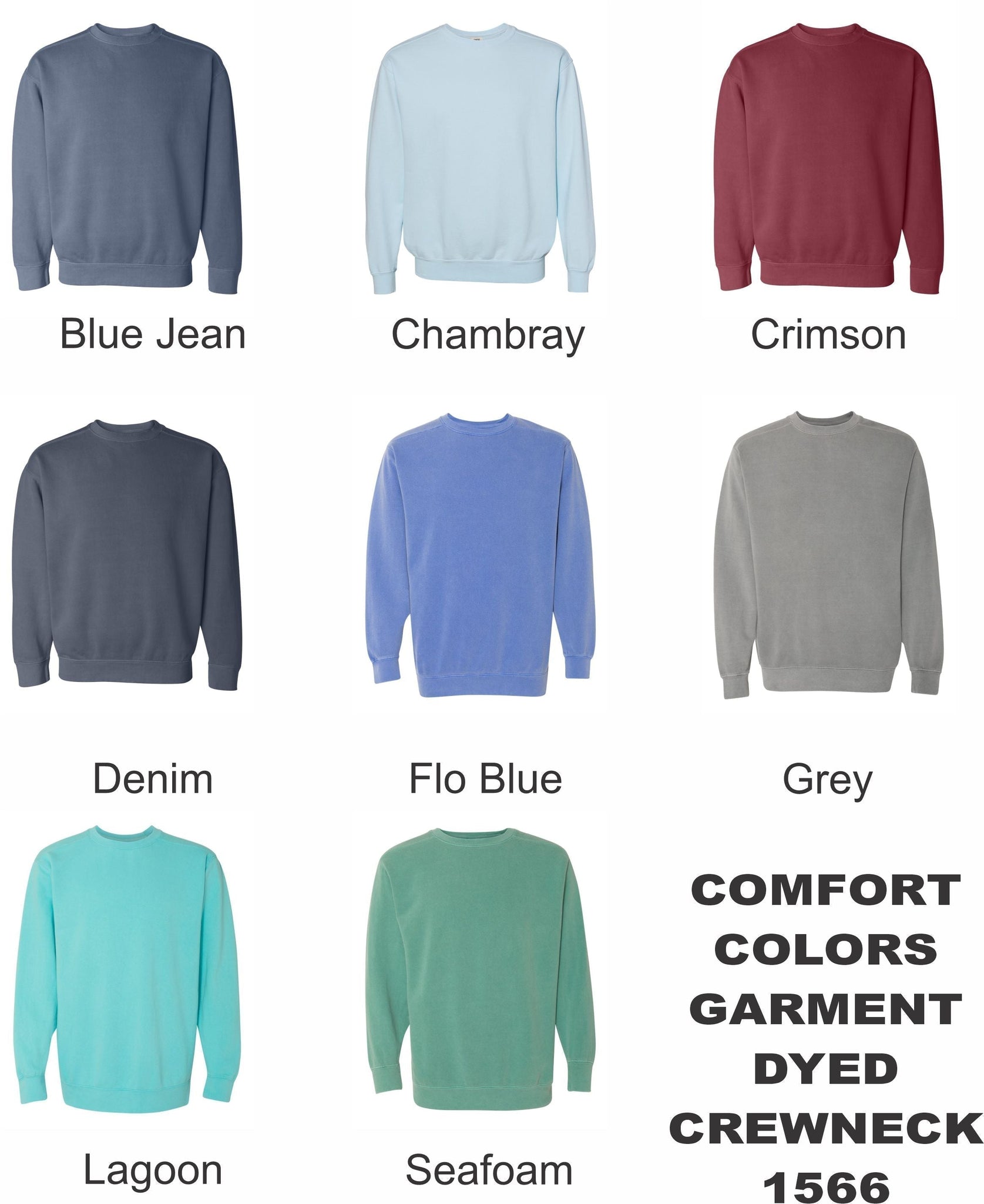 Delta Zeta Comfort Colors Garment Dyed Crewneck w/Embroidered