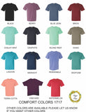 Alpha Sigma Upsilon Pink Floral T-Shirt Comfort Colors
