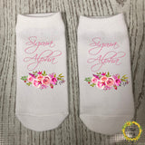 Sigma Alpha Floral No show Socks