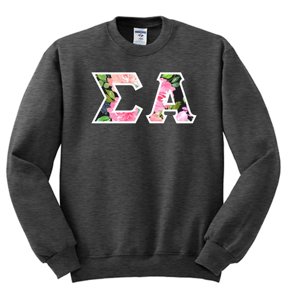 Sigma Alpha Gray Crew Neck Sweatshirt